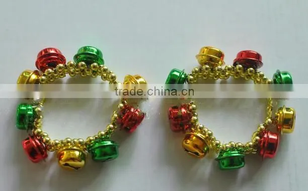 Merry Christmas Holiday Cuff Bracelet with Jingle Bells Christmas Party Gear