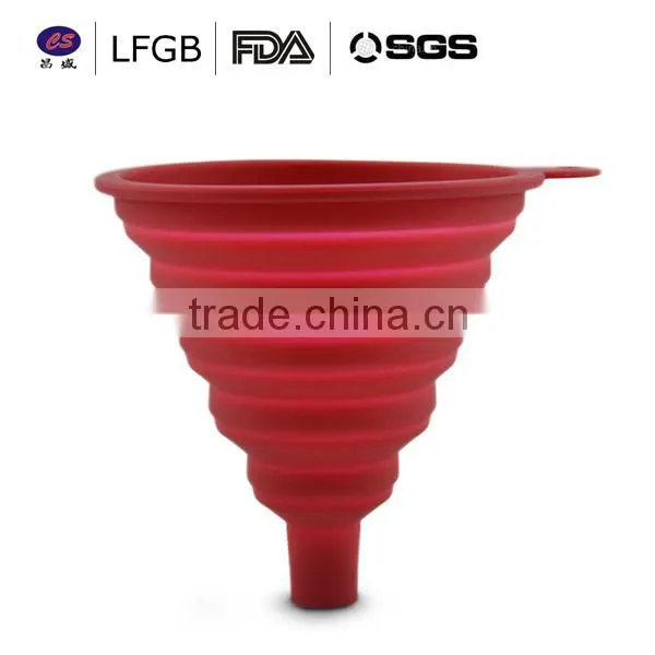 Food grade factory price durable silicone funnel with FDA / LFGB