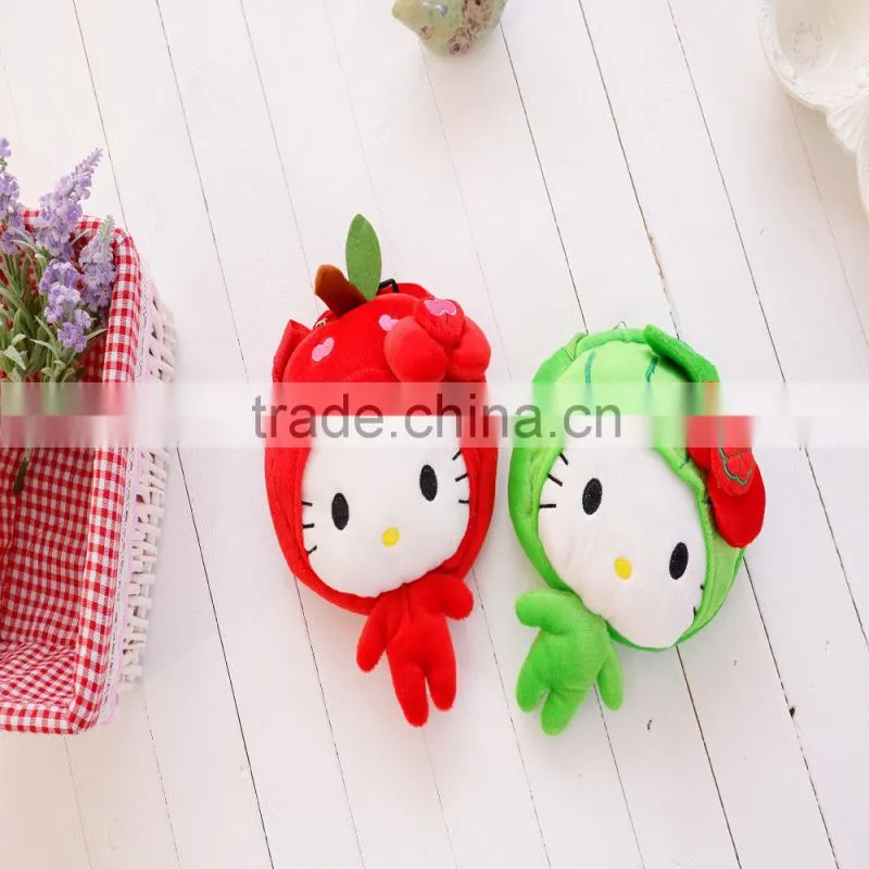 30*20cm beautiful customized blue plush Angel girl doll satchel with matched embroidery cap
