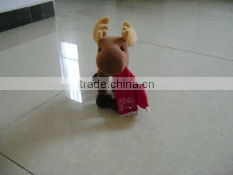 animated brown stuffed plush christmas teddy bear with suit
