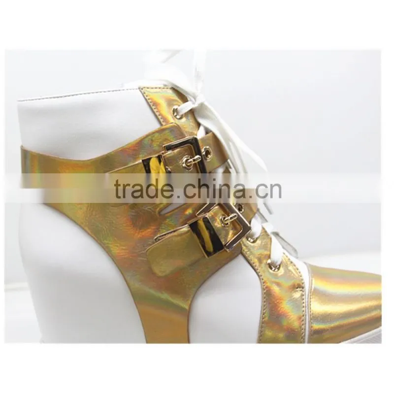 2015 newest fashion women patent leather boots
