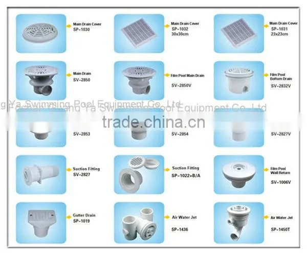 ABS swimming pool suction fittings /direct insertion wall water return