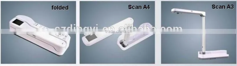 Portable battery powered A3/A4 document scanner , USB2.0 and HDMI
