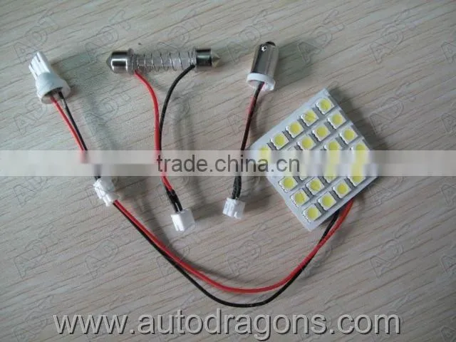 Three base 25 leds SMD Panel light for car 5x5 leds