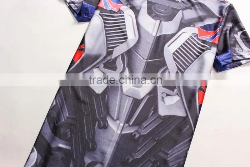 Men custom design dri fit sublimated t shirt printing running tight t shirt