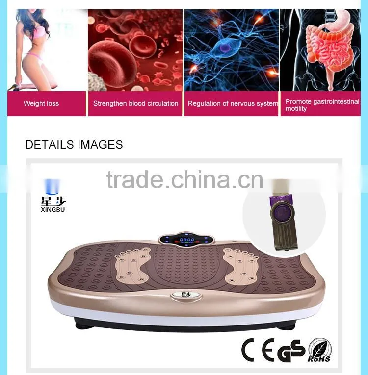 Whole body vibration machine crazy fit massage with music function and Magnetic therapy massage