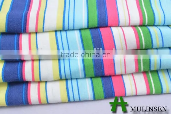 Shaoxing Mulinsen viscose rainbow stripe knitted fabric