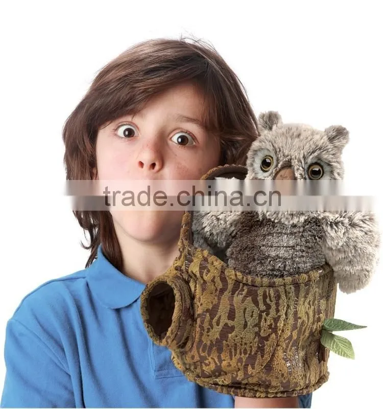 St owlet in tree plush material cotton filled toys