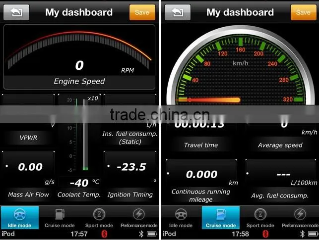 iOBD2 Bluetooth OBD2 EOBD Auto Fault Code Reader Scanner for iPhone / Android
