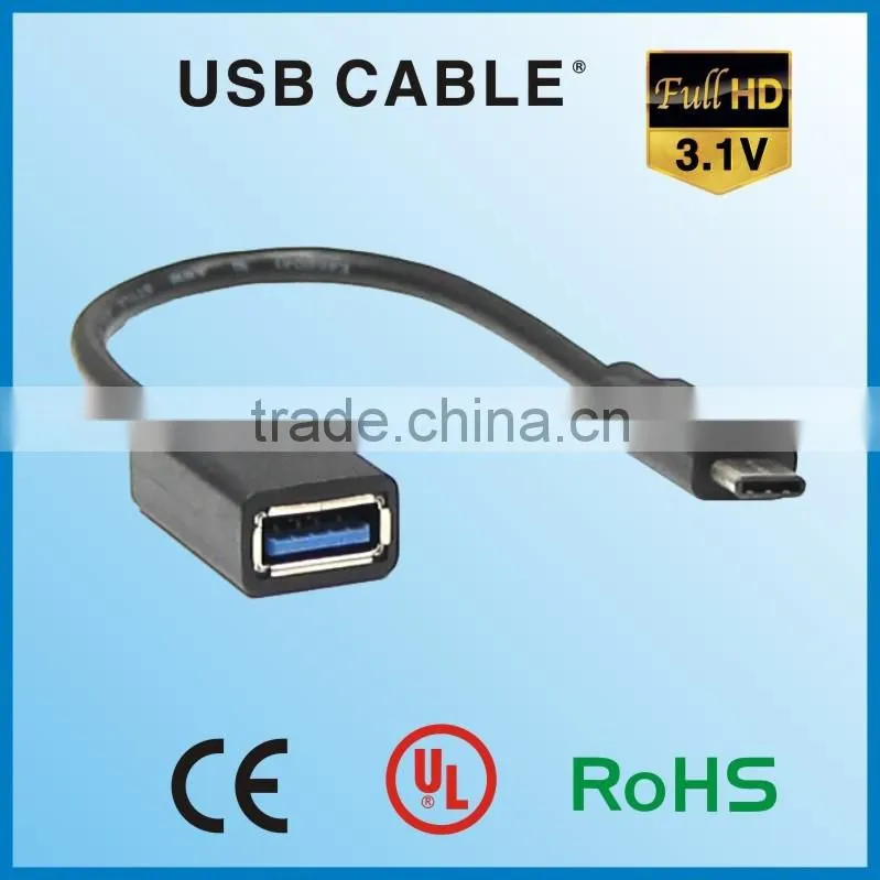wholesale new products 2016 Popular High Quality Type-c To C USB3.1/M TO USB3.0/M Cable 10gbps High Speed Data Cable