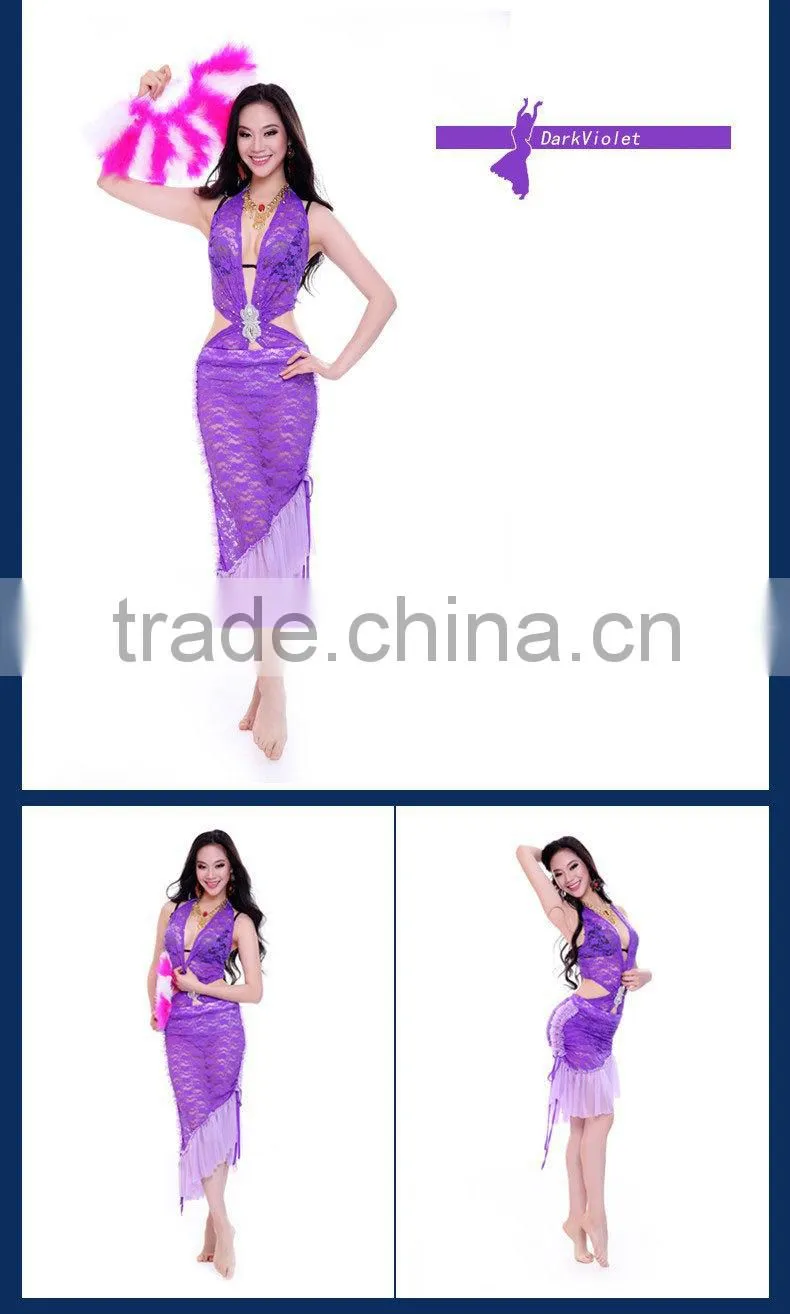 Sexy Indian lace belly dance costume dress for performance