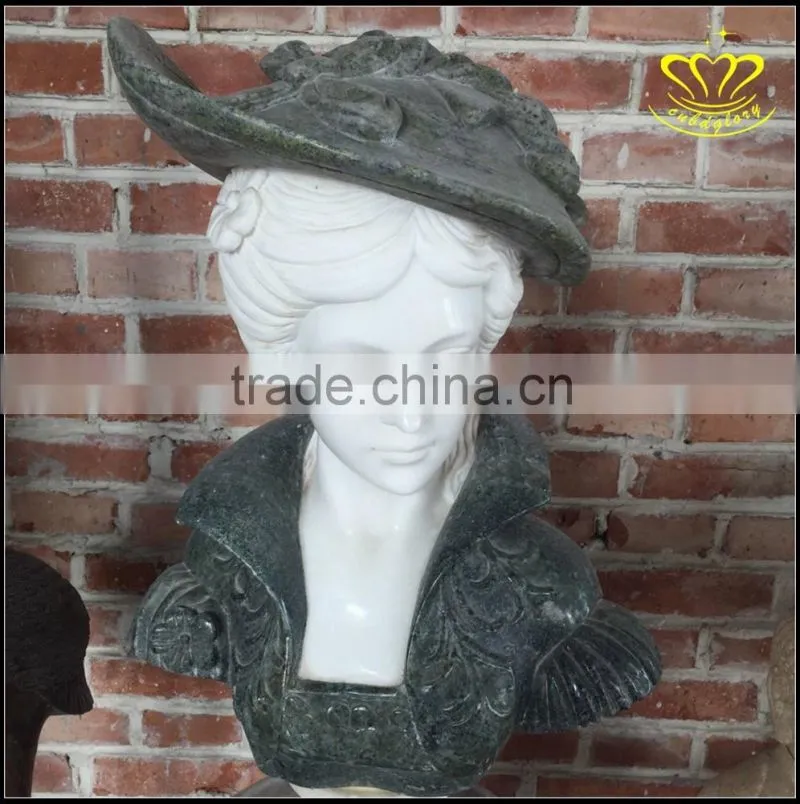 European Venus white marble bust girls head sculpture crafts