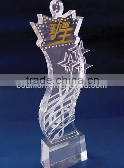 Top quality clear cube crystal cube for decoration