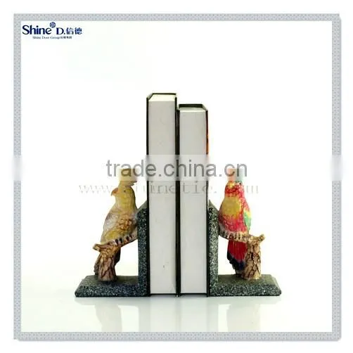 mini cute parrot grianite bookends children unique reading book holder