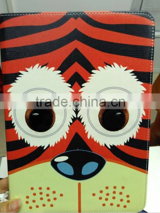China Classical Embroidered Leather Case For ipad, Stand Leather Case for Ipad