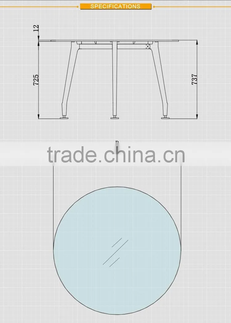 Brand new 2016 high quality modern round office desk for wholesales