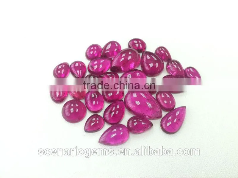 #AZZZ Natural Multi-Shape Free Size Cabs Loose Stone Rubellite Cabochon