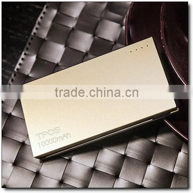 Ultra Thin Metal 5000mah Compact Power Bank Built-in micro USB Cable