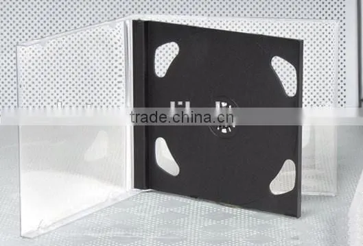 10.4MM Double Disk CD Packaging Jewel Case with Black Tray