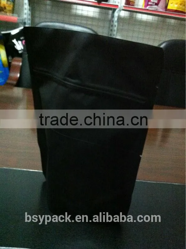 Three side sealed foil packaging bag with zipper