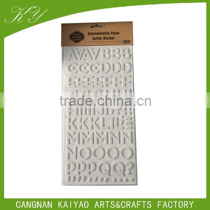 newly design 26 letters chipboard sticker
