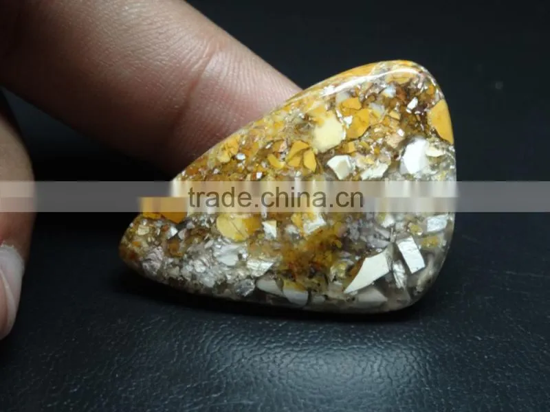 Exclusive Brasitait mokite pear cut cabochon gemstone