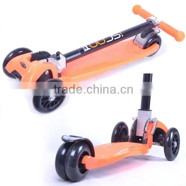 Patent 2014 new model foldable scooter 4 wheel scooter kids plastic scooter