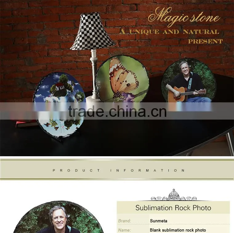Christmas gift 30*30cm blank sublimation rock photo slate(SH-36)