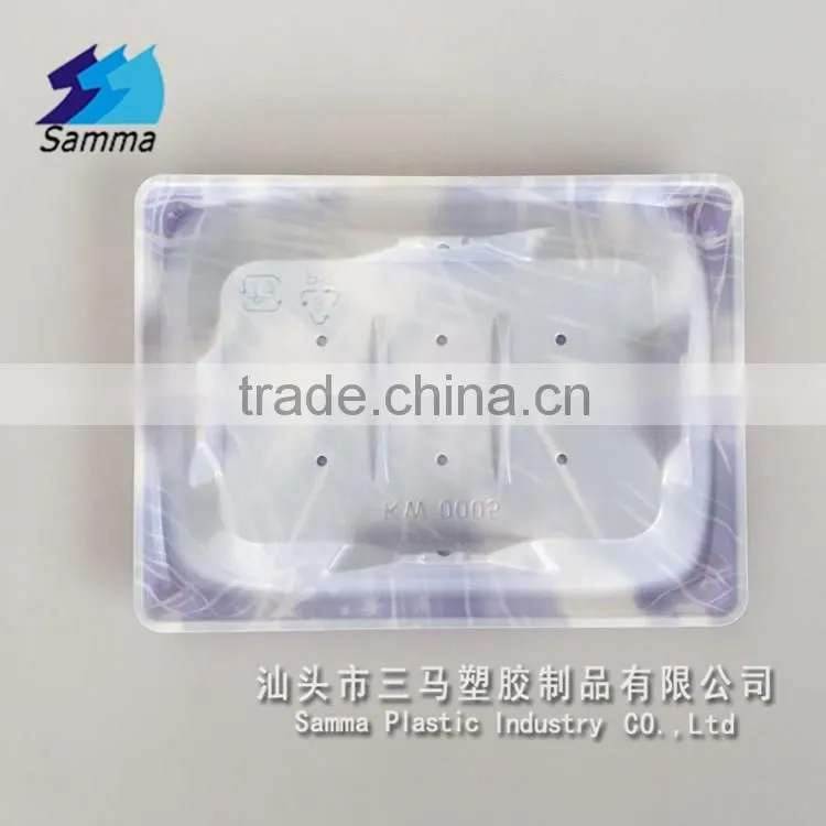KW-0005XG-B Biodegradable clear blister disposable sushi tray