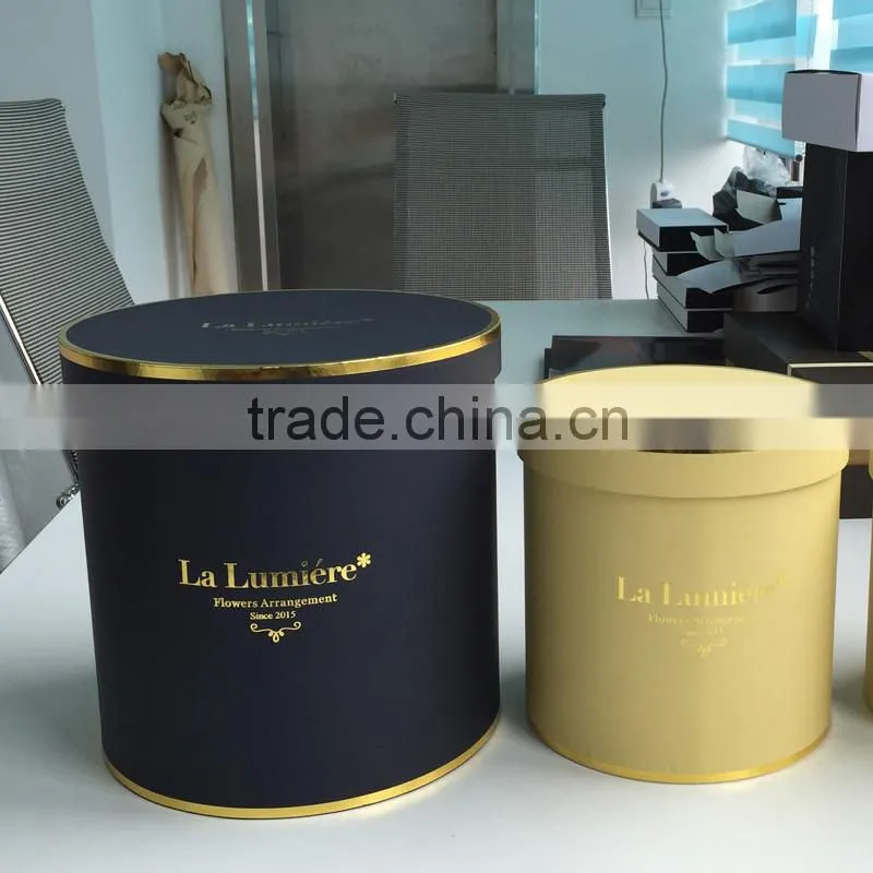 2016 luxury rose delivery round packaging gift box printing, wholesale flower shipping boxes for sale in China