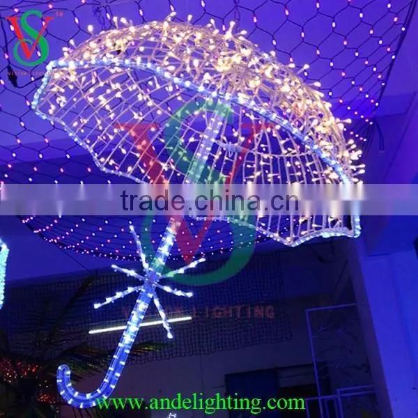 230V 85*100cm fancy outdoor christmas decoration umbrella light