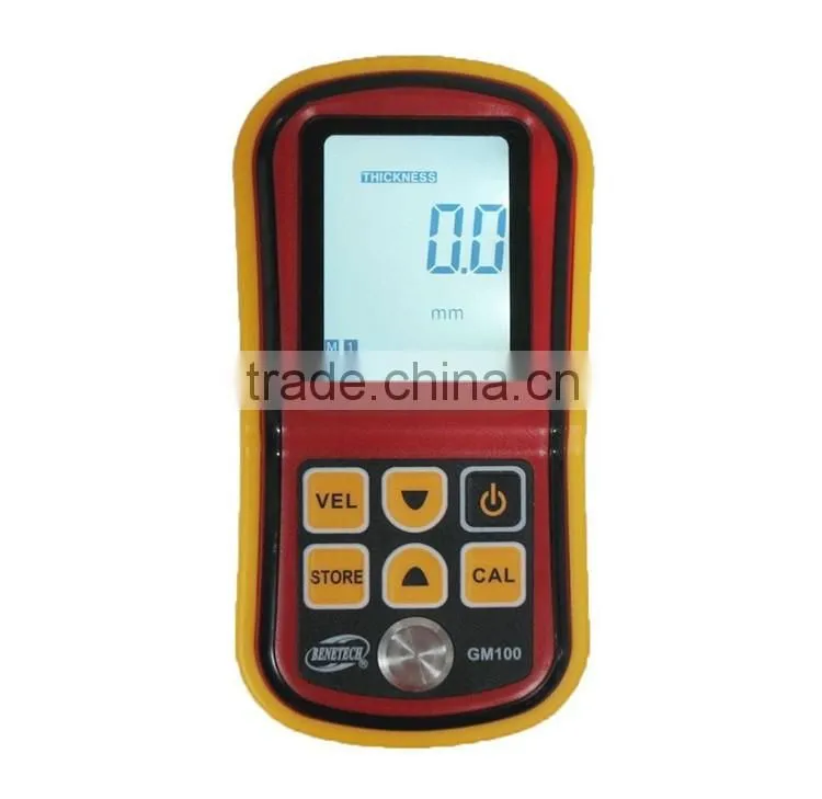 Digital Ultrasonic Thickness Meter Tester Gauge Metal Tester 1.2-220mm GM100