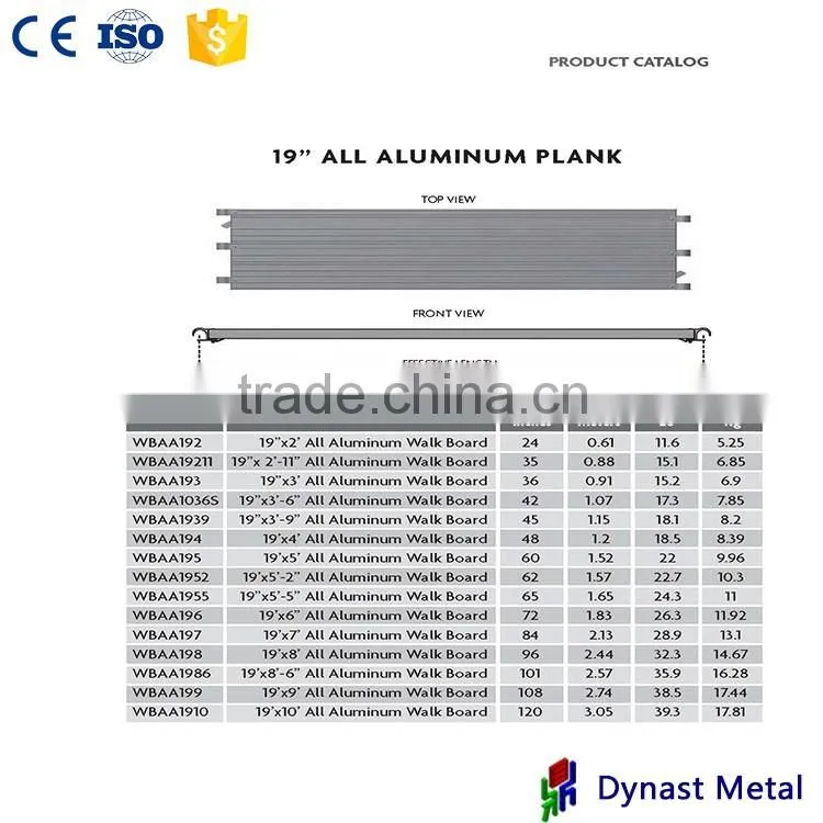 Q235B building and construction industries aluminium plank
