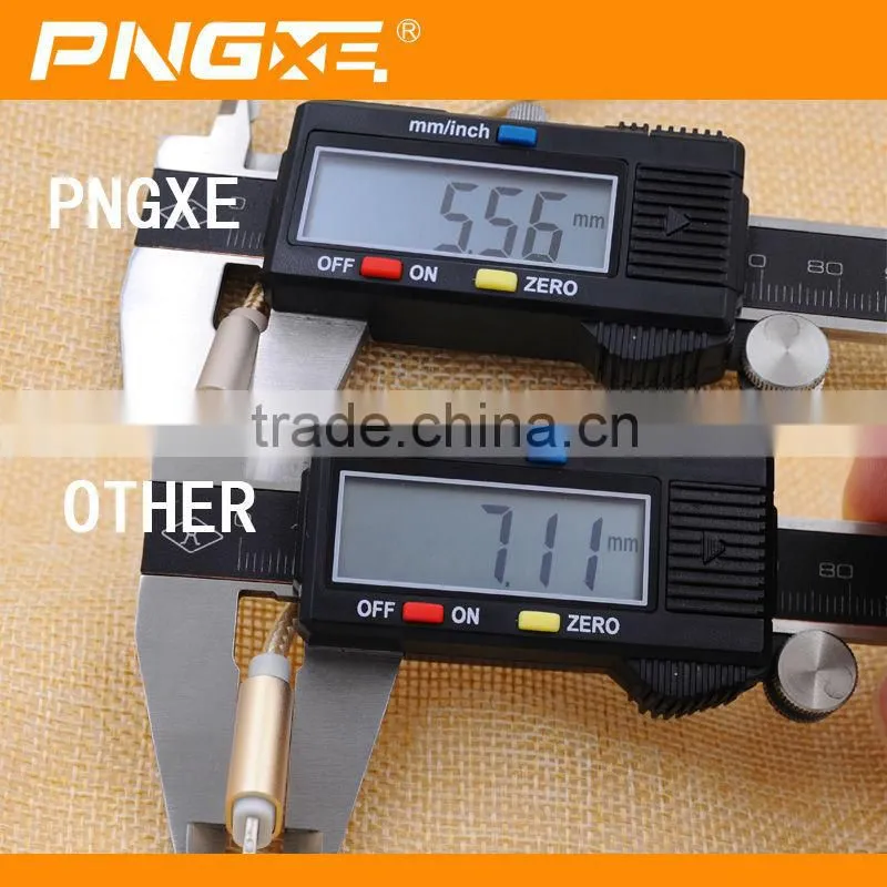 PNGXE Hottest 2.4A very fast charging current 2 in 1 nylon braided micro usb 2.0 cable for iphone and samsung