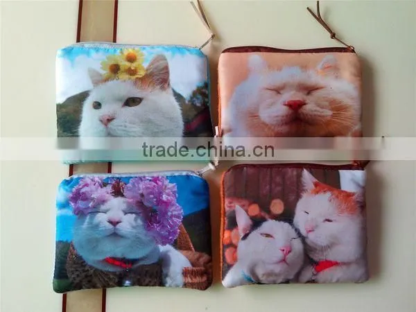 2014 Creative Cat-people Fabrics Unisex Coin Wallet Wholesale ZTCW-0033