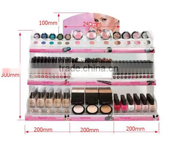 Custom Transparent Acrylic Eye Shodow Display Stand with logo