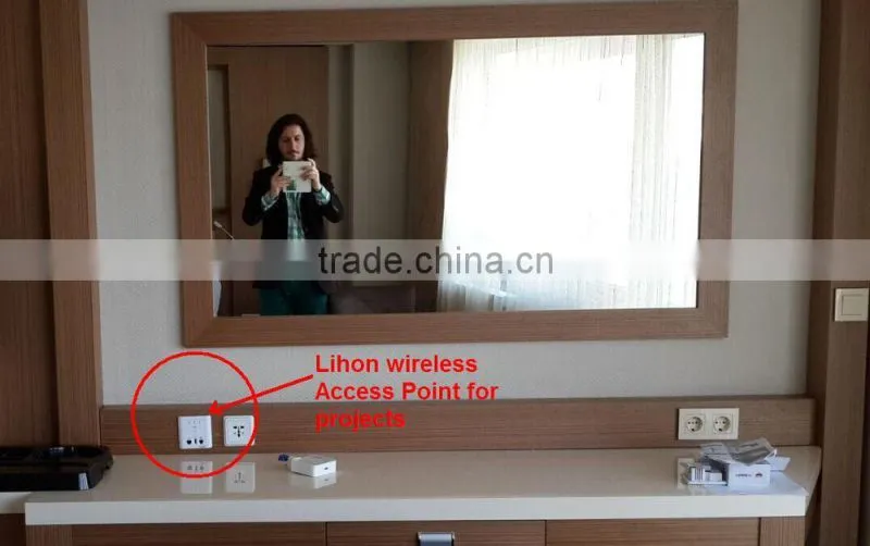 PoE wireless AP Indoor wall wifi repeater router with Swith 5V 1A USB charging