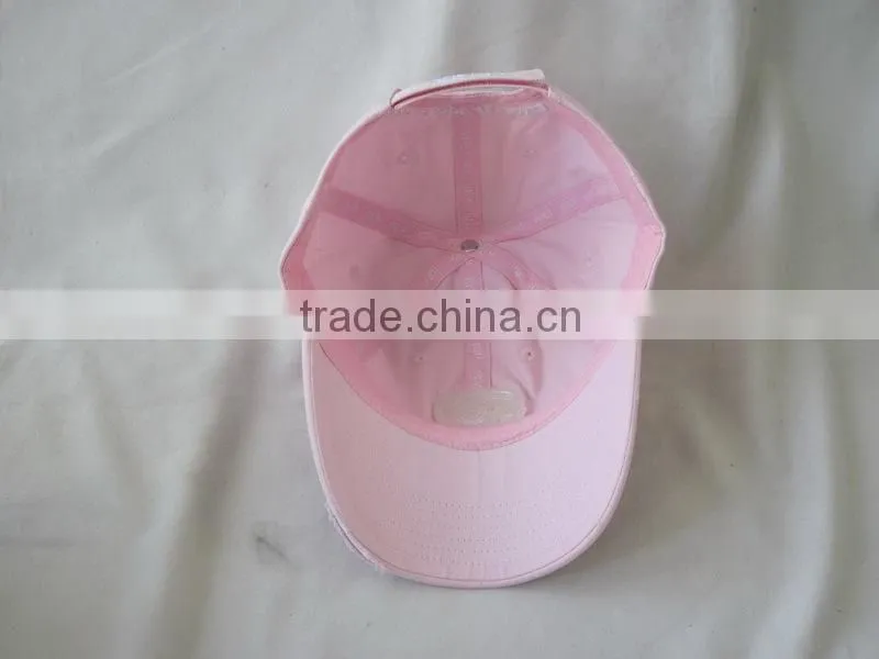 100% cotton girls' washed cap for golf