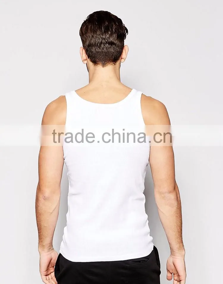 Wholesale Cotton White Plain Tank Top Men