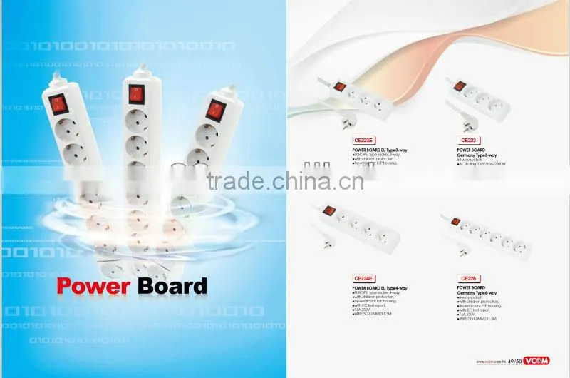 Type4-way Surge Protector Power Board For EU