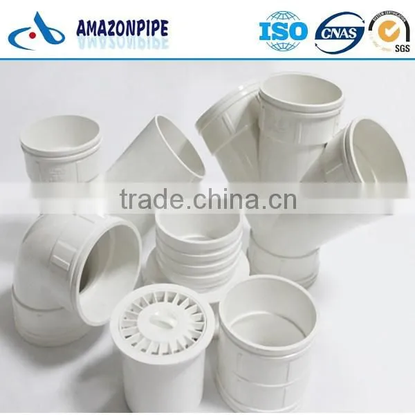 white color pvc pipe fitting for drainage