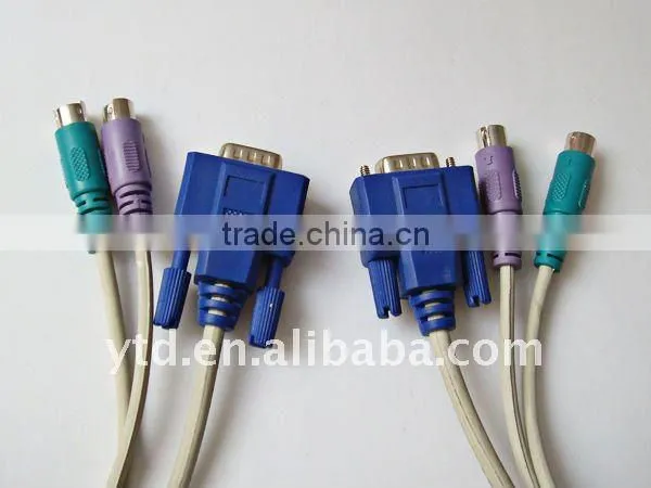 new design 15Pin to 15Pin VGA cable+MD6P support KVM switch
