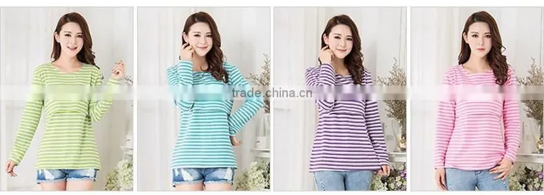 Long sleeves nursing wear breastfeeding Top for pregnant women
