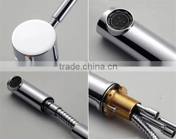 pull down basin faucet, concealed stainless steel hose, bathroom faucet different design