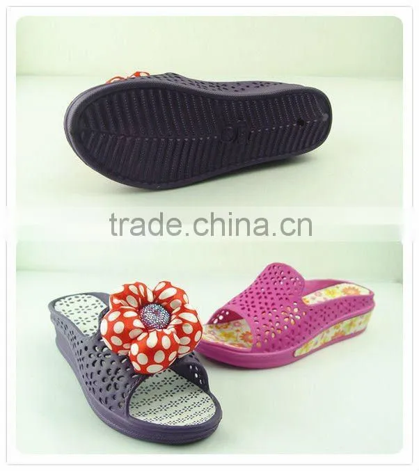 Latest and elegant EVA women thick high heel slippers 2013