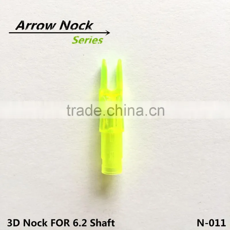 3D arrow nocks for glassfiber arrow and carbon arrow shaft