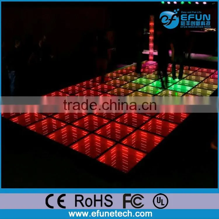 rgb color led dance flooring,dmx rechargeable led 3d temper glass dance floor