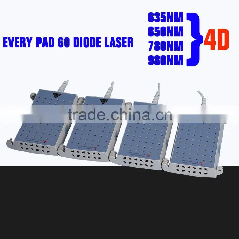 4D 635nm 650nm 780 nm 980nm wavelength lipolaser ilipo laser machine with 12 pads 528 diodes lipolaser