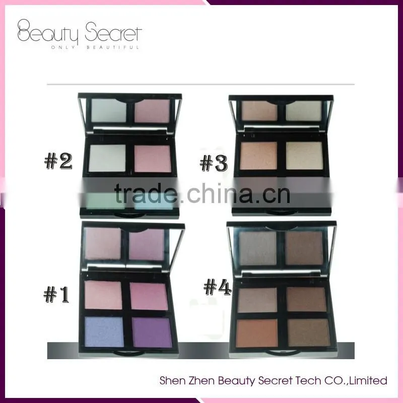2017 New style 4 color makeup eyeshadow palette with mirror