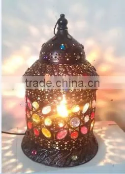house shape small gift moroccan style lanterns for indoor table decoration